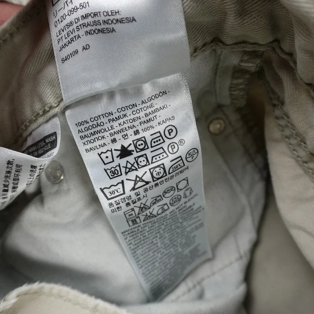 Levis Pants Mens 28X30 Light Brown Beige Khaki‎ Tan Denim 514 Straight Workwear